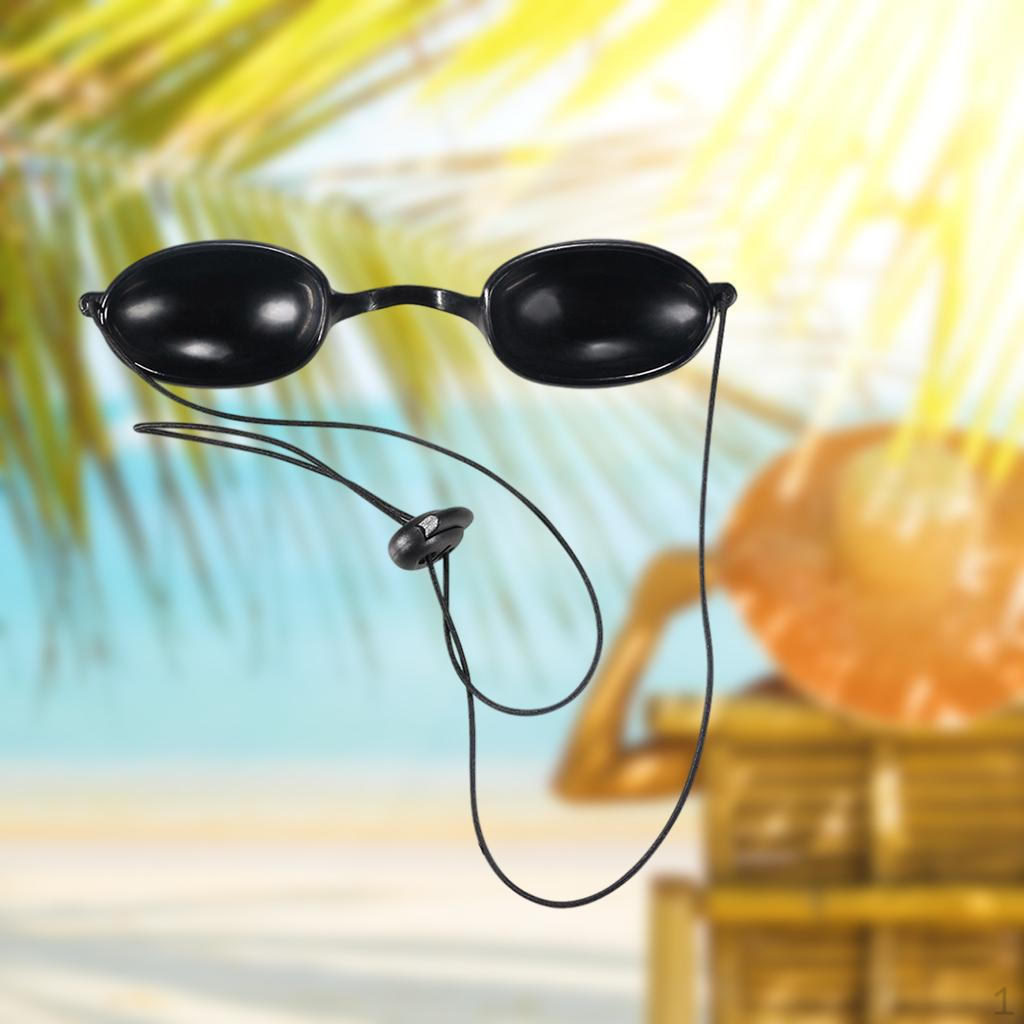 

Tanning Bed Goggles Eye UV Glasses Eyeshields Size: Total Length of