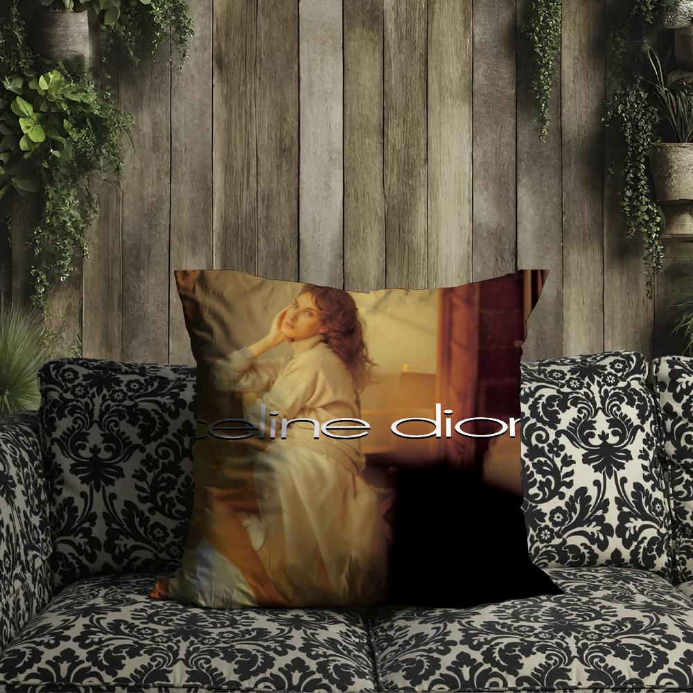 Album DionS cushion cover Pillow Cover Case C-Celine Singer Room Bedroom Sofa Living Backrest Car Square Headboard