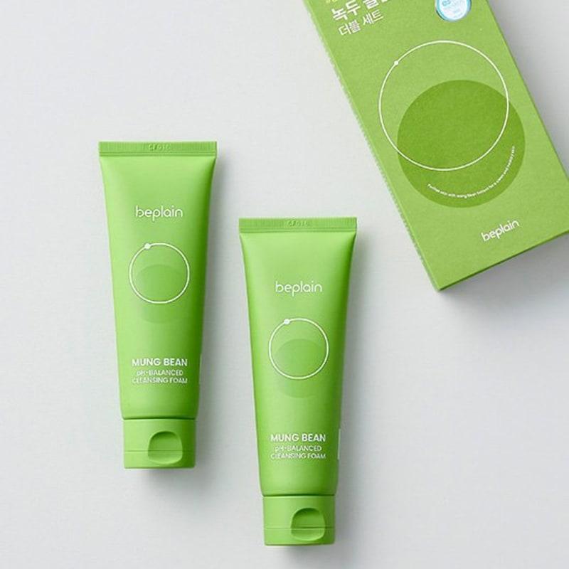 

[Beplain] Green bean mild acid cleansing foam 80ml double planning set