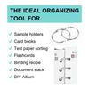 Uxcell Binder Rings for Home Office Can Be As 5cm Inner 6 Pieces Loose-Leaf Use, Keychains, Open/Close, Metal, Silver, Diameter,