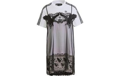 Vestido Camiseta de Encaje Blanco H59017