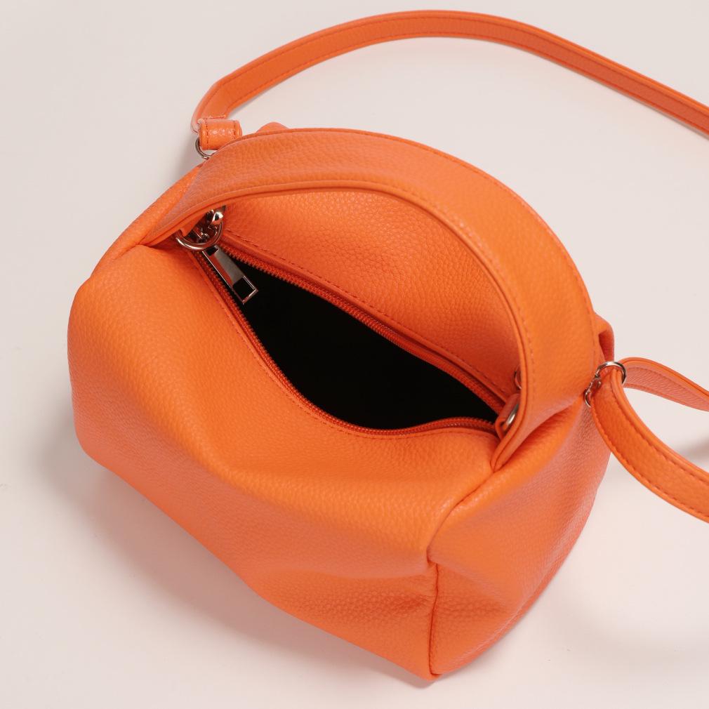 Módní dámská oranžová crossbody taška přes jedno rameno - Ruční čtvercový styl krabičky na oběd v bílé barvě
