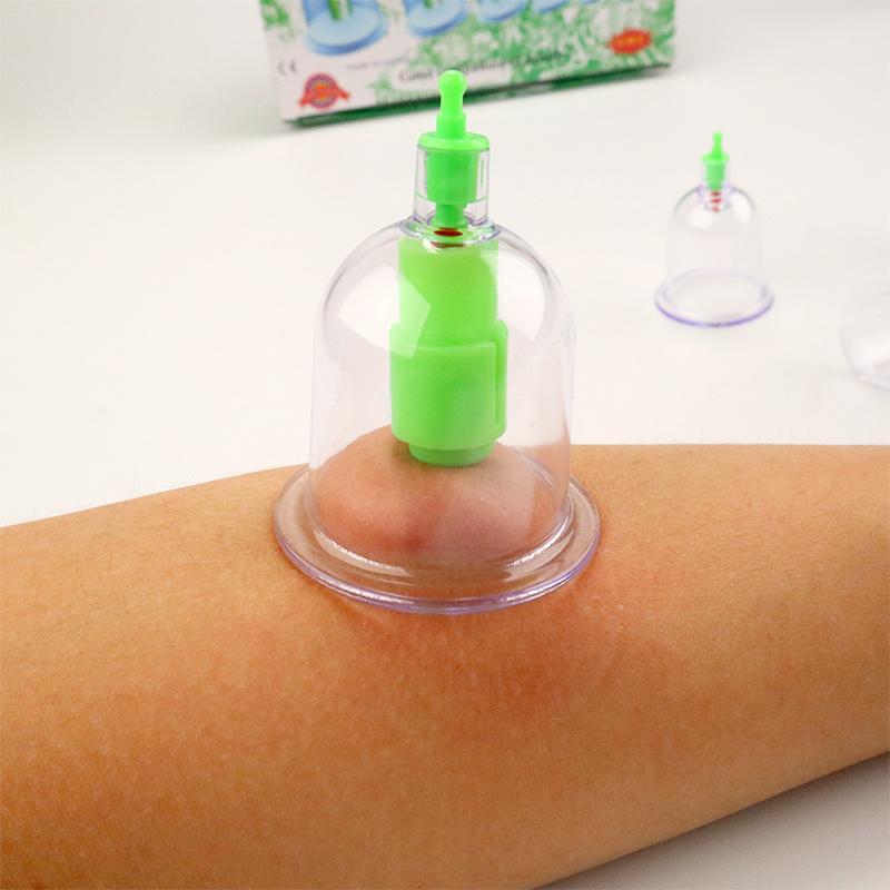 1/6/12 Pcs Vacuum Cupping Cans For Massage Therapy Anti Cellulite Body Meridian Acupuncture Suction Cup Set