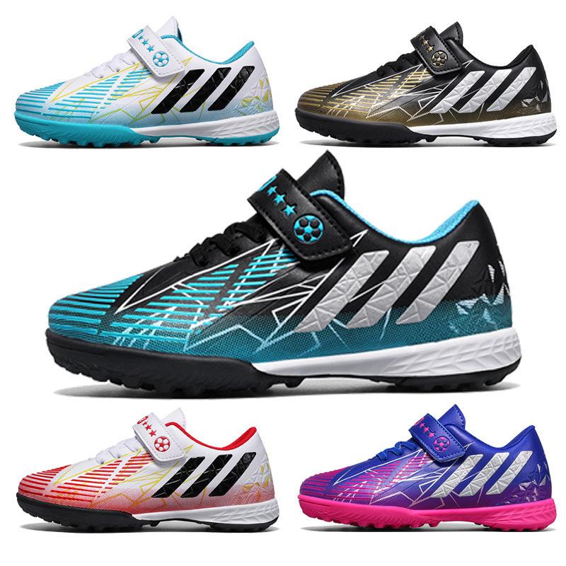 Children's Football Shoes Boys' and Boys' Men's Indoor Velcro Boys' and Children's Student Sneakers Broken Nails Training Shoes