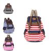 Stylish Unisex Womens Stripes Canvas Backpack With Comfortable Straps For All-day Use