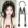 Synthetic Bunny Ear Headband Ponytail Ballet Style Long Pony Tail Hairpieces  Cosplay