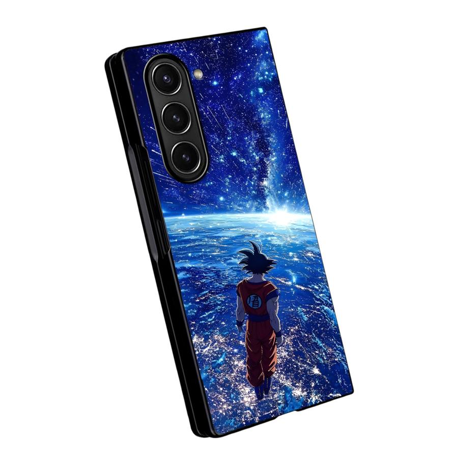 Dragon Ball Blue Goku Hard Phone Cover Case for Samsung Galaxy ZFold5 ZFold7 ZFold4 Z Fold 7 6 5 4 3 ZFold3 ZFold6
