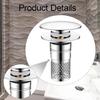 2 Pieces Bathroom Sink Stoppers Drain Strainer Anti Clogging Convenient Removable Basket for