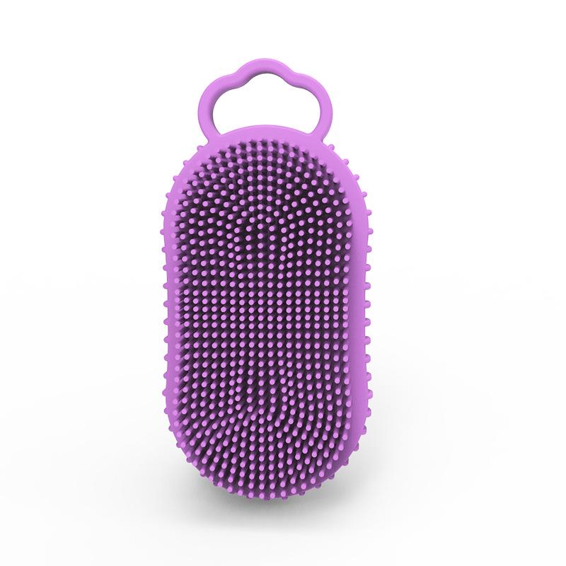 

New Silicone Double-Sided Bath and Shampoo Brush - Deep Clean Exfoliating Back Scrubber for Adults 150*40MM фиолетовый