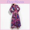 Elegant Women Ladies Chiffon Boho Long Sleeve Maxi Dress For Evening Events