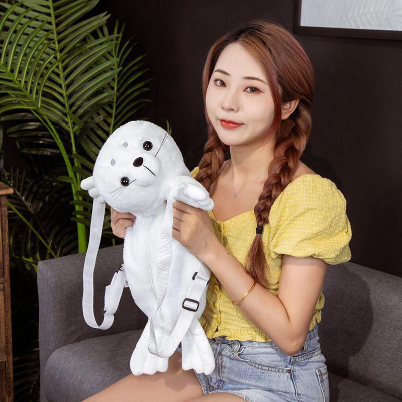 Customizable Seal Plush Backpack Toy