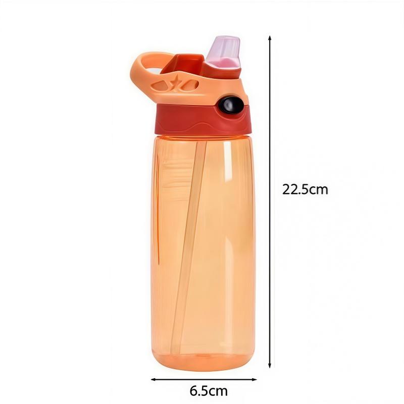 500ML Children Cartoon Plastic Cup With Straw Anti-falling Kids Water Bottle Children's Cup Portable Drinking Bottle Drinkware