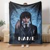 Mysterious Figure In Uniform With Braided Hair Customize Your Name Cartoon Movie Pattern Blanket Chair Office Sofa Bed Camping Soft And Warm Give To