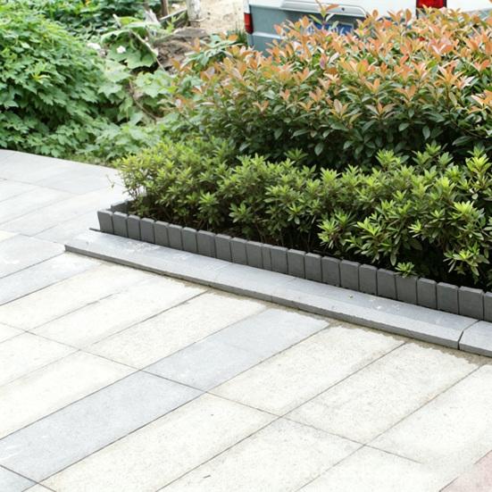 Imitation Stone Garden Fence Garden Landscaping Edging Border Panel Decorative Plastic Retaining Border with Stake for Flower Bed Path Lawn Outdoor