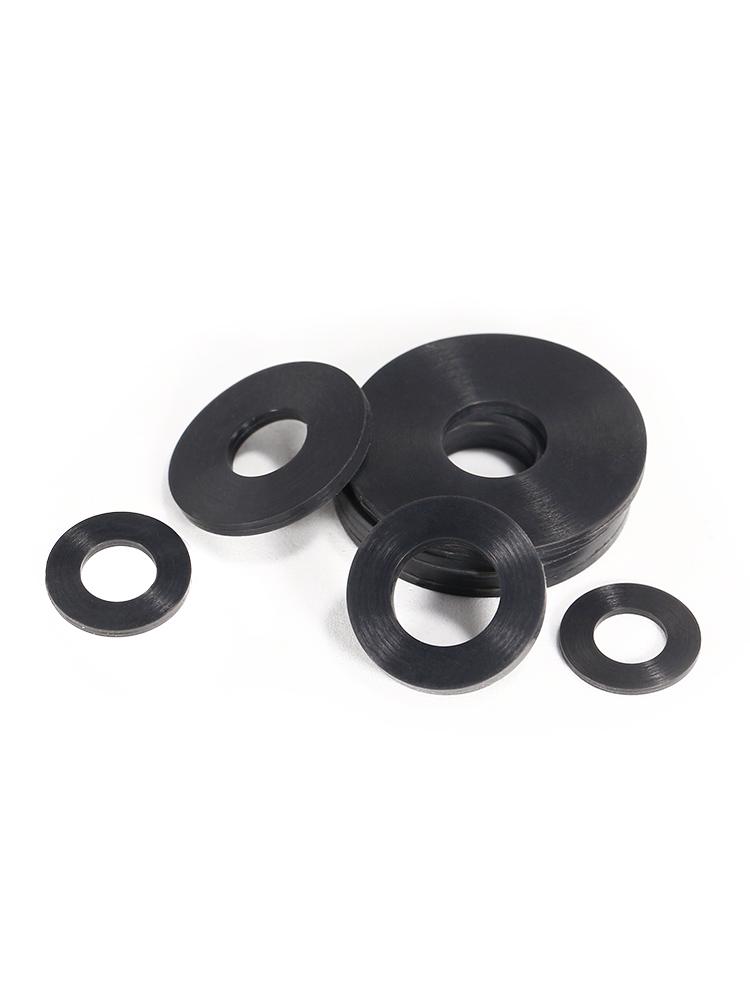 Soft Black Silicone Rubber Shock-Absorbing Waterproof Gasket Washer - High-Temperature Resistant Seal Ring.