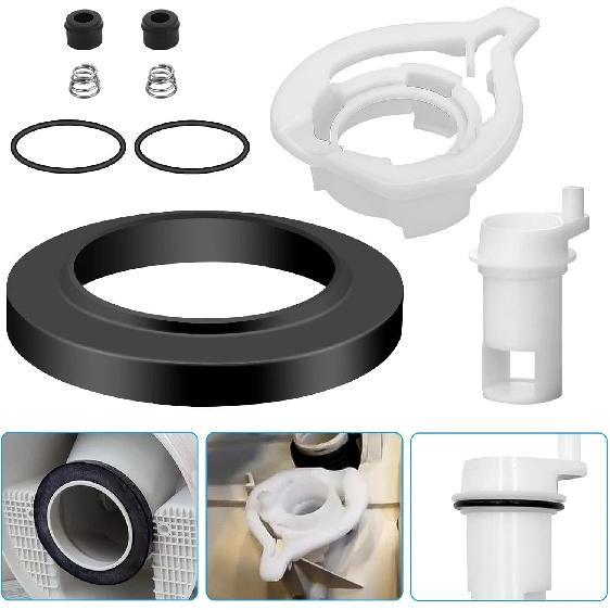 42049 Sada pro výměnu splachovacího ventilu toalety pro obytné vozy, Pro pevné toalety Thetford Aqua Magic II. S těsněním příruby toalety, Díly pro toalety obytných vozů
