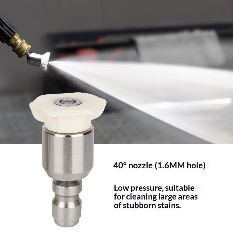 High Pressure Washer Turbo Nozzles 1/4'' Quick Connect Rotary Spray Jet Tip For Car Cleaning Patio - Efficient Cleaning