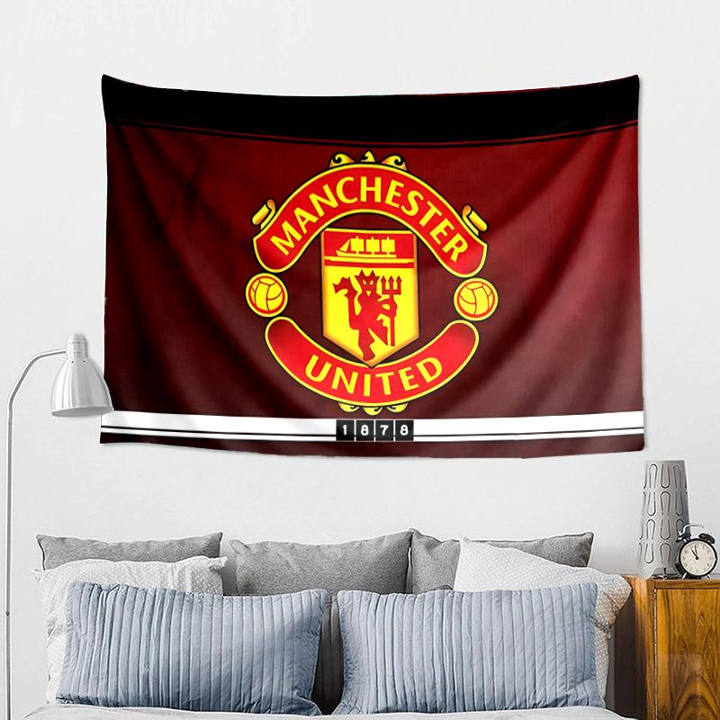 Manchester Crest Tapestry, Unique Design Tapestry, Wall Decor for Bedroom,Livingroom, Playroom,Heartwarming Fan Holiday Gifts