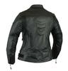 GearX Jachetă de motocicletă pentru femei Impact Jachetă de piele pentru motociclete pentru femei