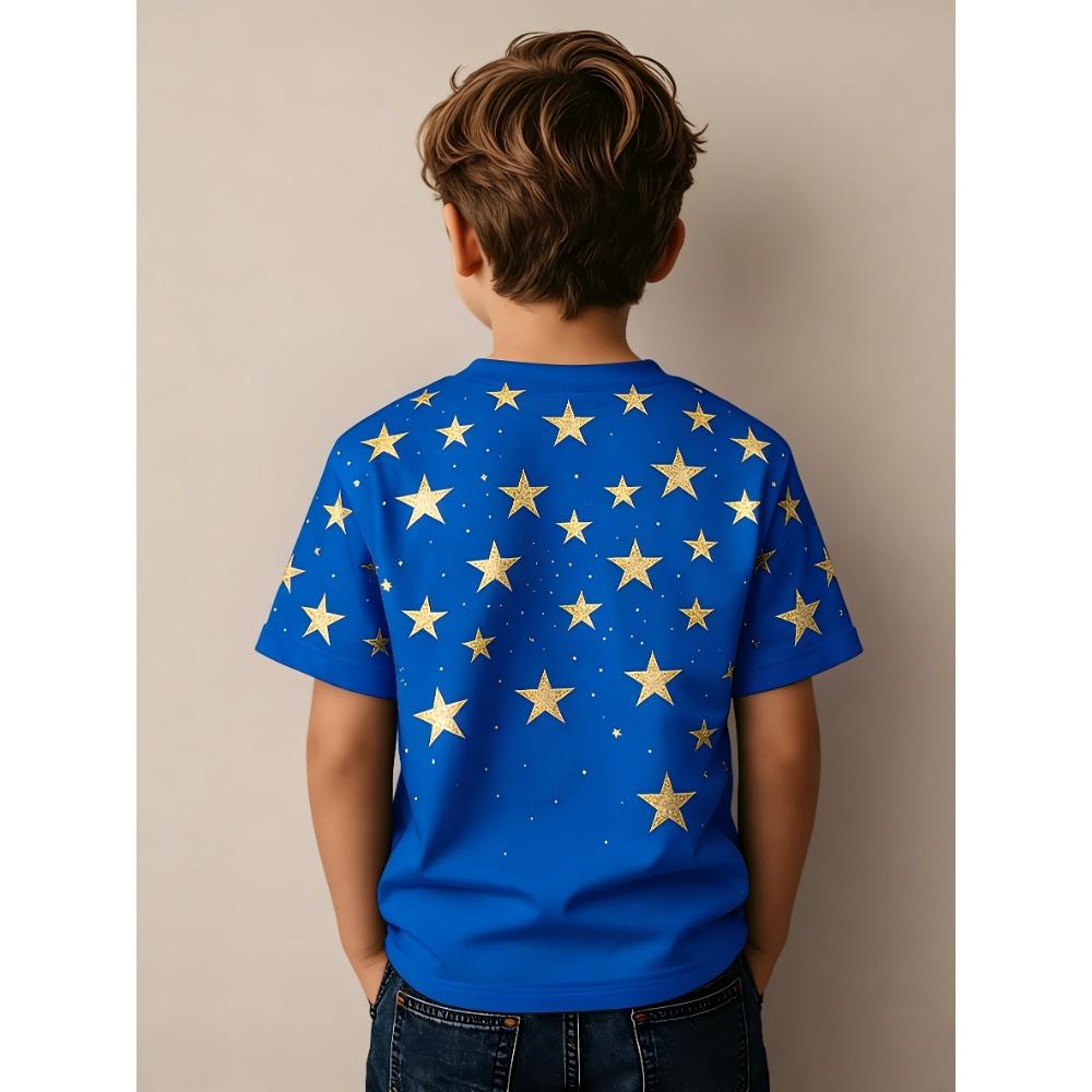 Crew Neck Boys' Energetic T-Shirts are perfect for kids who like unique and whimsical designs