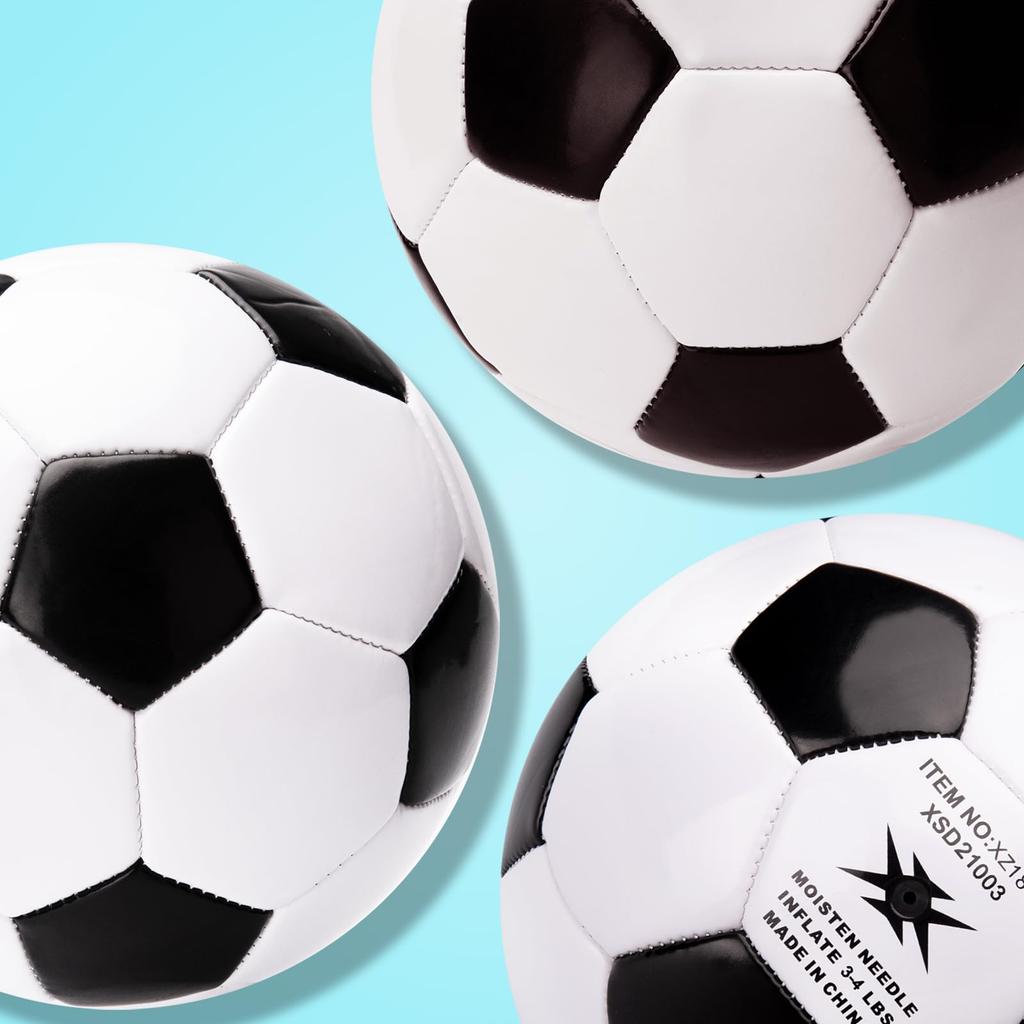 MUKI Soccer Size Futsal with Air for Elementary and Indoor Practice and Outdoor Toy for Ages and 5 Ball, 3, Ball, Soft, Pump, Toddlers, Schoolers,