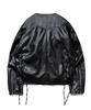 Vastic Collarless Western Leather Jacket_Black