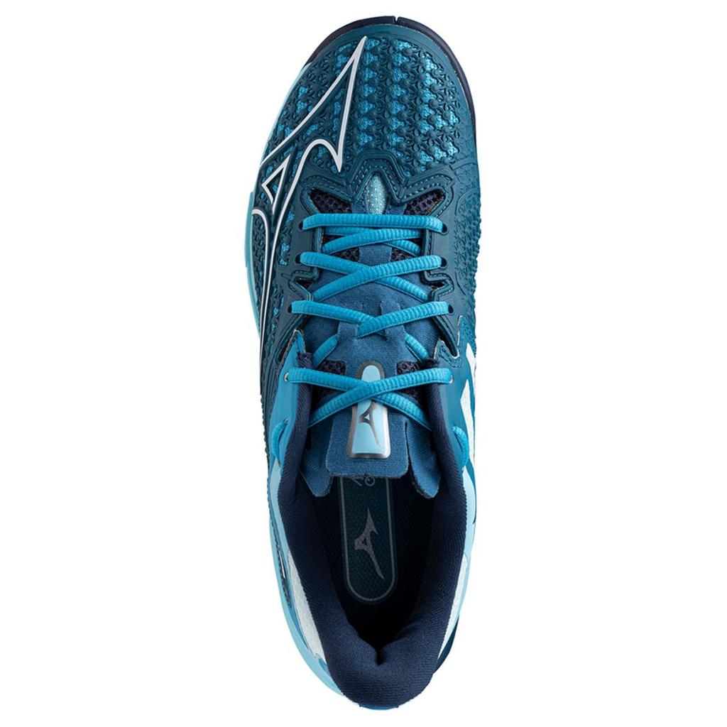 Mizuno Wave Exceed Tour 6 Men's Blue Low Top Tennis Shoes Shockproof Non-slip Wear-resistant Sweat-absorbent Athletic Sneakers 61GA2470-27
