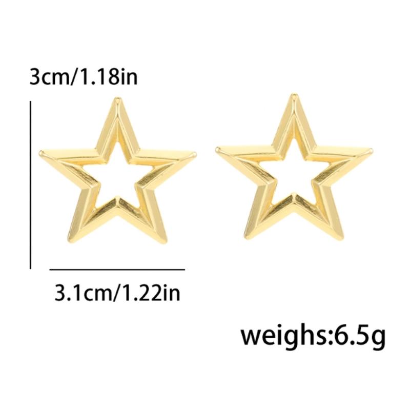 Handmade Stainless Steel Earrings Bean/Star/Floral/Butterfly/Coral Ear Studs Accessories Trendy Jewelry for Ladies