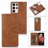 Suitable for Samsung S21 Mobile Phone Leather Case, Retro Matte Split Magnetic Two-in-one Card Wallet Protective Case
