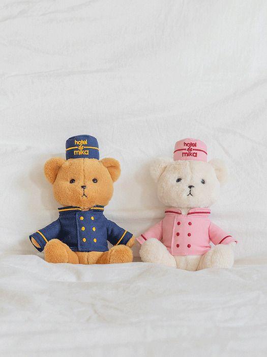 

mikastudio отель Мика брелок с мишкой-портье Pink Bellboy Name Tag Keyring