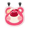 Cartoon Strawberry Bear Car Seat Cushion Plush Skin Friendly Cute Universal Seat Cover Soft Comfortable Vehicle Seat Pad
