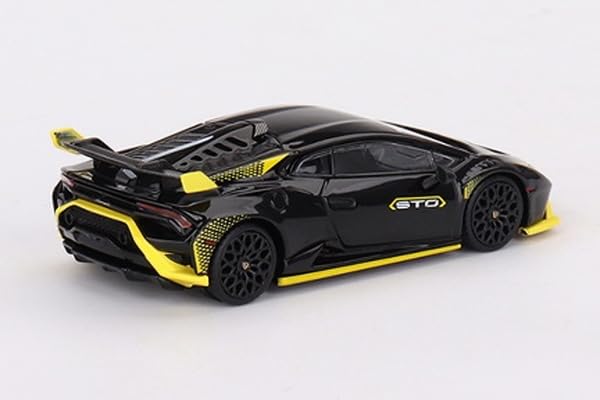 TrueScale Miniatures MINI GT Lamborghini Huracan STO Nero Noctis Drive Finished Product 1/64 Right-Hand