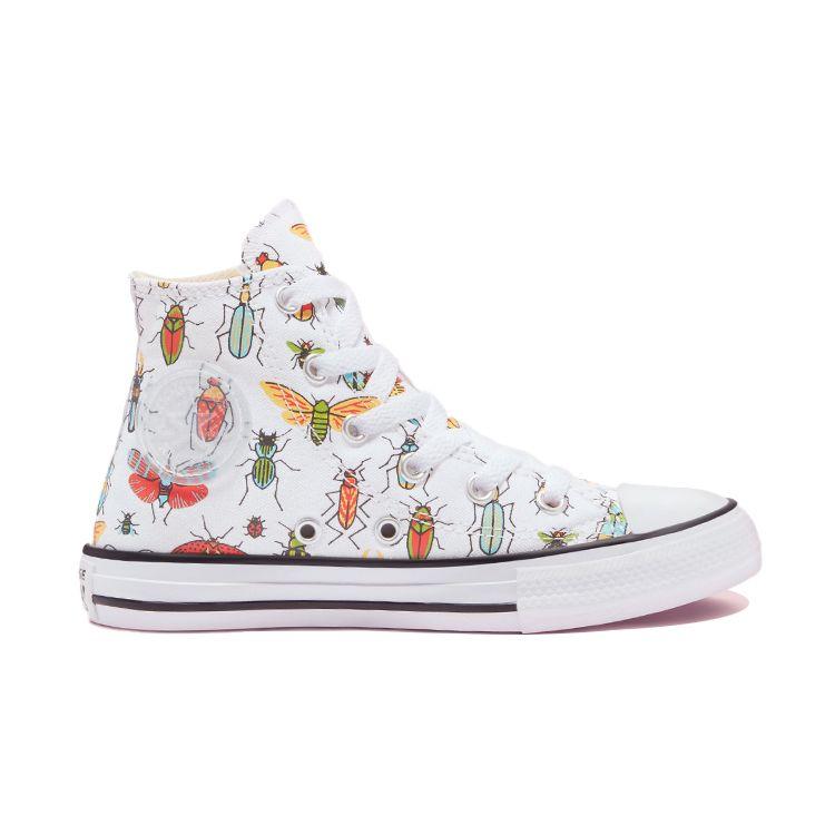 Converse Chuck Taylor All Star Canvas Comfortable Versatile High Top Kids Canvas Shoes Kids Sneakers White Black 670704F