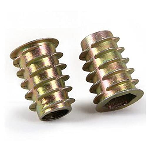 Rpi shop - M5 X 10mm D-nut, Wood Insert Nut, Zinc Plated, Socket Hex Drive Head, Furniture Nut, Furniture Nut Cabinet Connecting Screw, Matric Th
