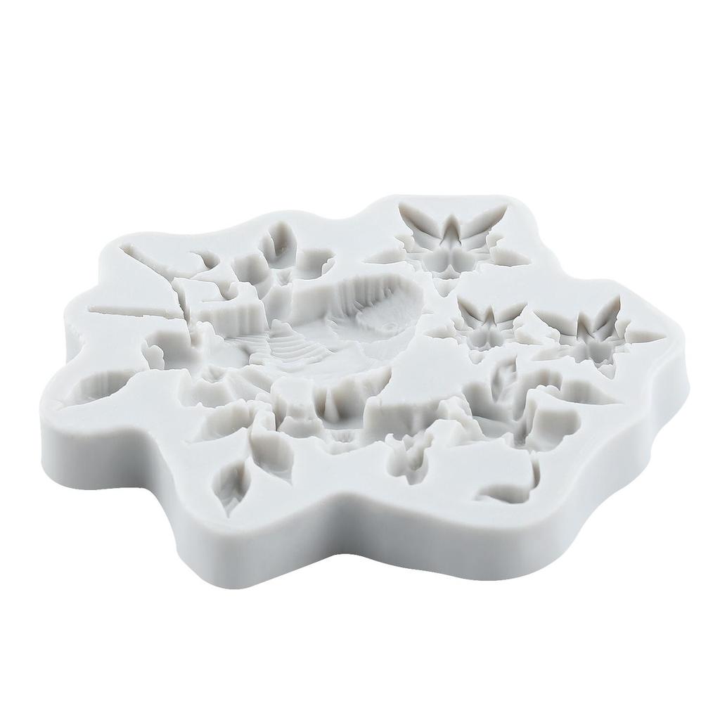 Magpie Silicone Mold Flower Twigs Fondant Molds Cake Decorating Tools Cupcake Topper Candy Resin Clay Chocolate Gumpaste Mold