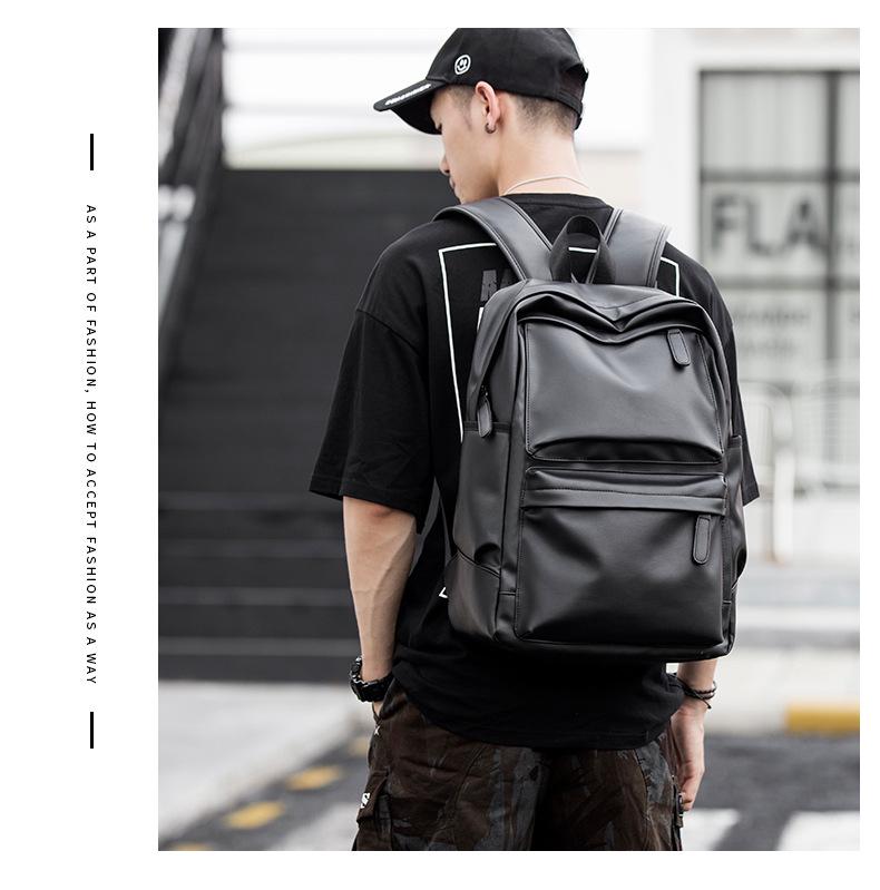 Men's Large Capacity Korean Style PVC Business Backpack