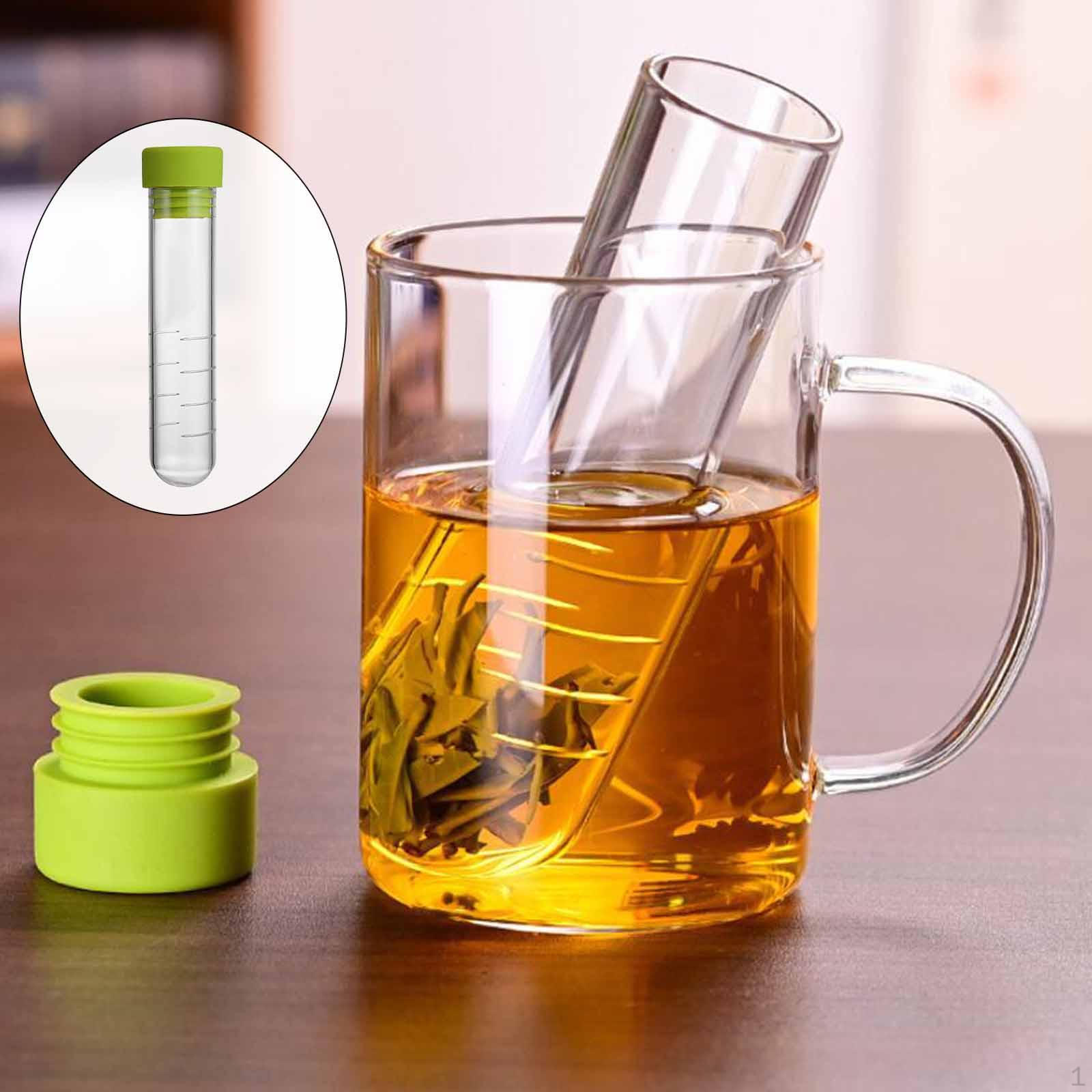 

Glass Tea Infuser Test Tube Strainer Home Loose Leaf Teas Steeper Diffuser for Office