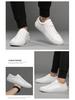 Men's Casual White Cowhide Shoes - Versatile Korean Style, Small Round Toe, Plus Size Trend
