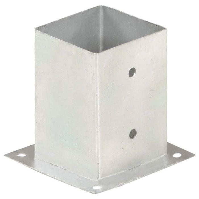 VidaXL Ancres de poteau 4 pcs Métal galvanisé 101 mm