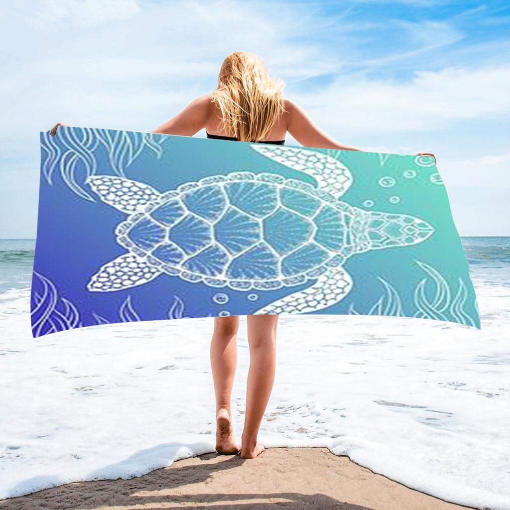 Superfine Fiber Square Beach Towel With 3d Digital Print For Beach Vacation Use