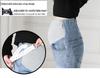 High Waist Elastic Maternity Jeans: Slimming, Straight Leg, Plus Size Denim for Spring.