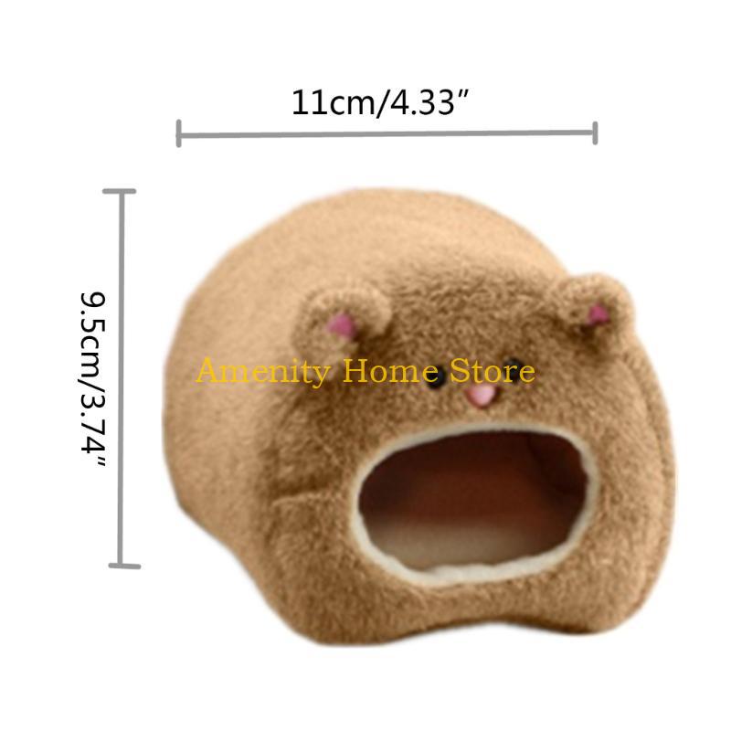 F26C Small Pet Winter Bed Warm House Nest Accessories for Hamster Guinea Pig Hedgehog Ferret Snake Spider Lizard Cozy Home