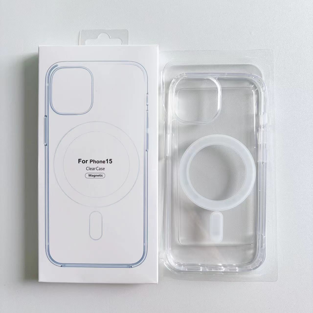 

Подходит для Apple 14Magsafe Магнитный чехол для телефона Прозрачный 12 Полностью закрывающий 13-чехол IPhone 15 Защитный чехол Простой Apple 11promax