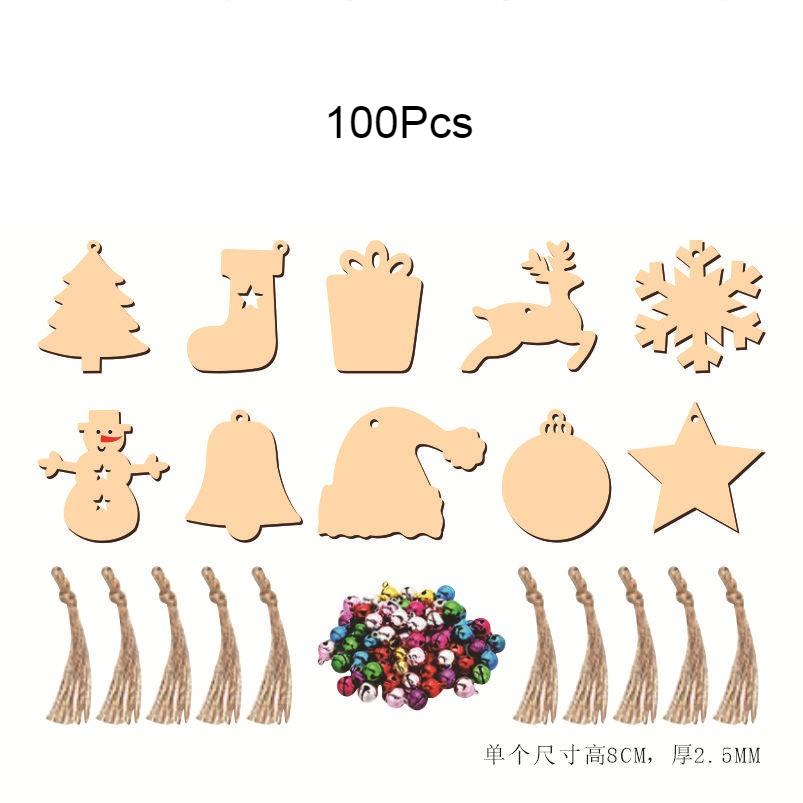 Rustic Wooden Christmas Deco DIY Handcrafted Wood Slice Ornaments Holiday Tree Hangings & Cozy Home Decoration Craft Kits