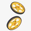2pcs Portables Folded Bike Wheel Durability Bike Wheel Thickening Solid Wheel for Commuters and Students