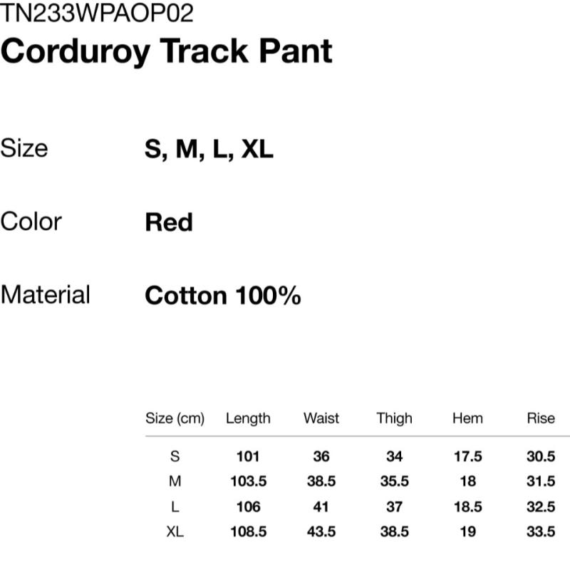 ThIs Is Never That Corduroy Track Pant Red