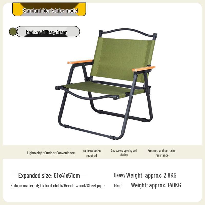 Ultralight Aluminum Folding Kermit Chair with Table for Outdoor Camping and Leisure Travel