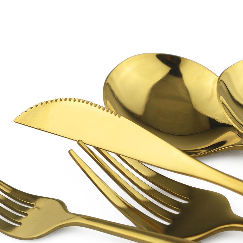 6Set/30Pcs Multicolor Cutlery Set Stainless Steel Dinnerware Set Knife Fork Spoon Flatware Sets Home Hotel Kitchen Party Tableware Set
