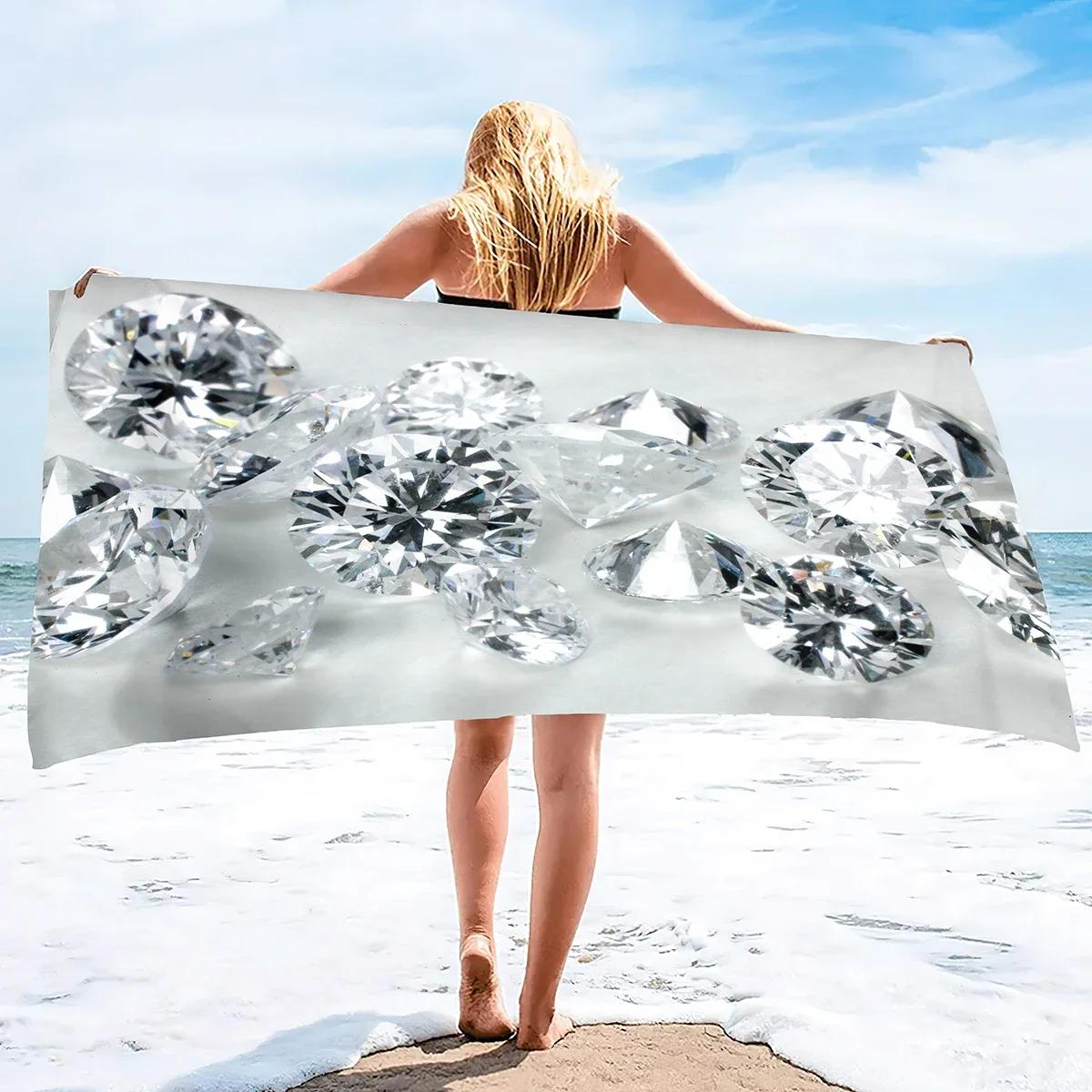 

Microfiber Sand Free Beach Towel Super Absorbent Lightweight ThinTowel Blanket Oversized Beach Blanket Towel Bath Camping Yoga W40*H60(CM)