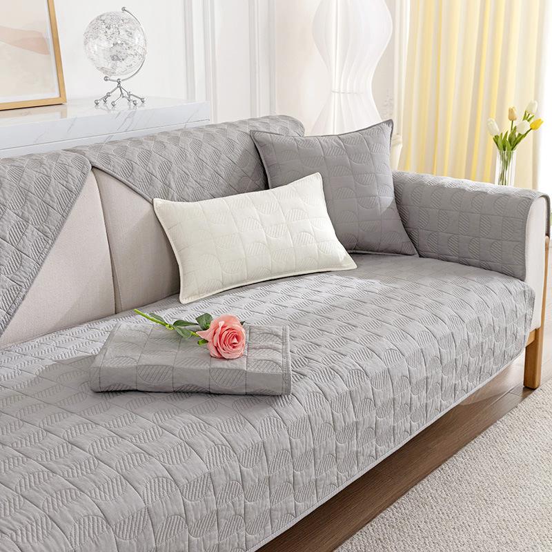 Sofa Cushion for All Seasons, Non-slip Pure Cotton Fabric, Simple Cotton Seat Cushion, Summer Sofa Cover Cover Cloth